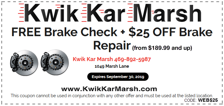 Coupons - Kwik Kar Marsh